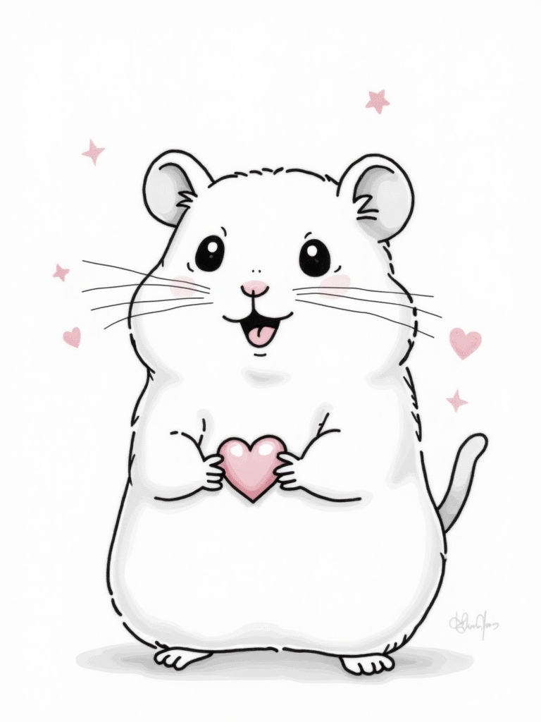 adorable furry heart shaped companion