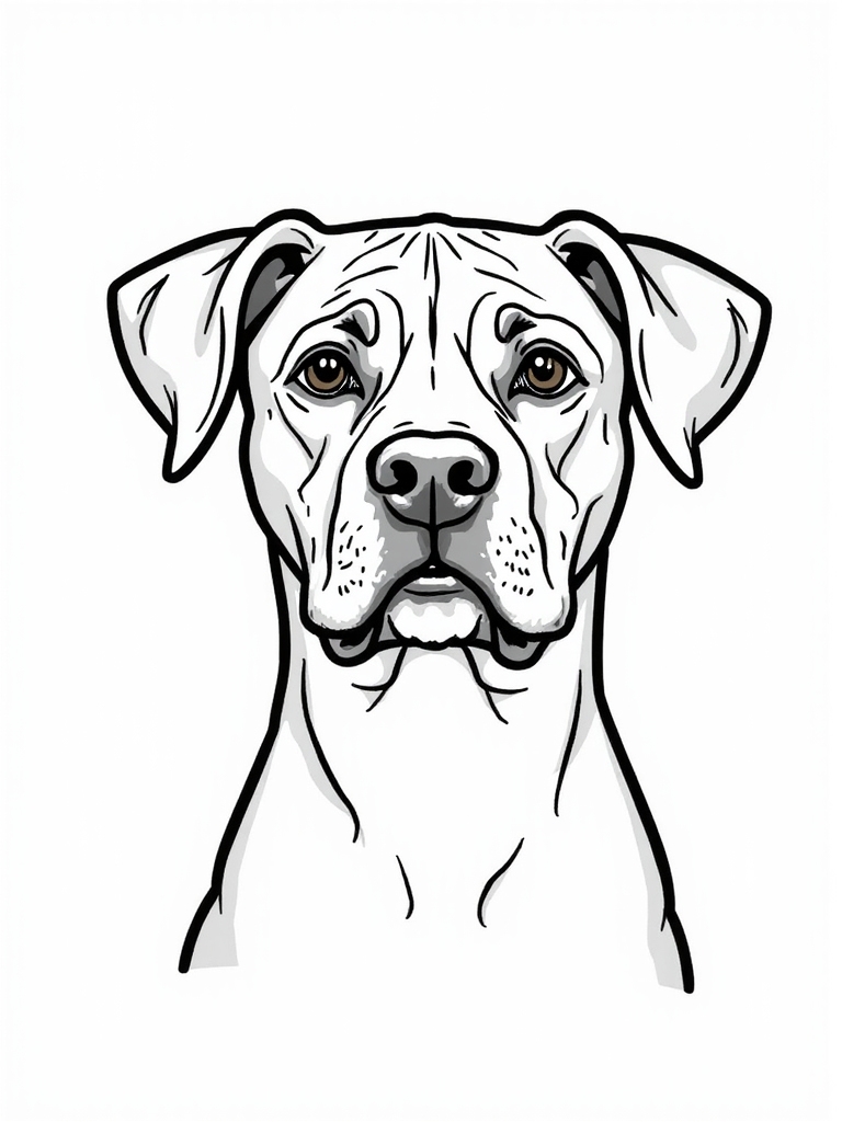 boxer dog head study