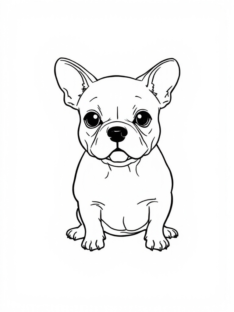 bulldog face front view