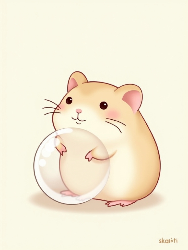 captive rodent spinning spherically