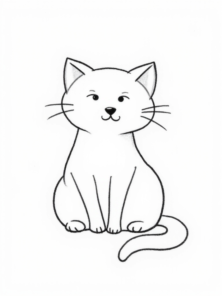 cat drawing shading methods