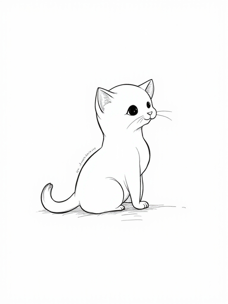 cat profile sketching techniques