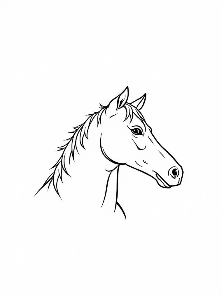 drawing a horse s head