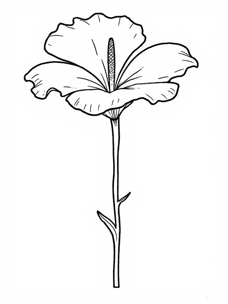 elegant arum lily illustration