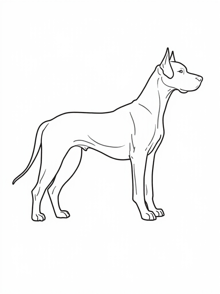 elegant canine outline design