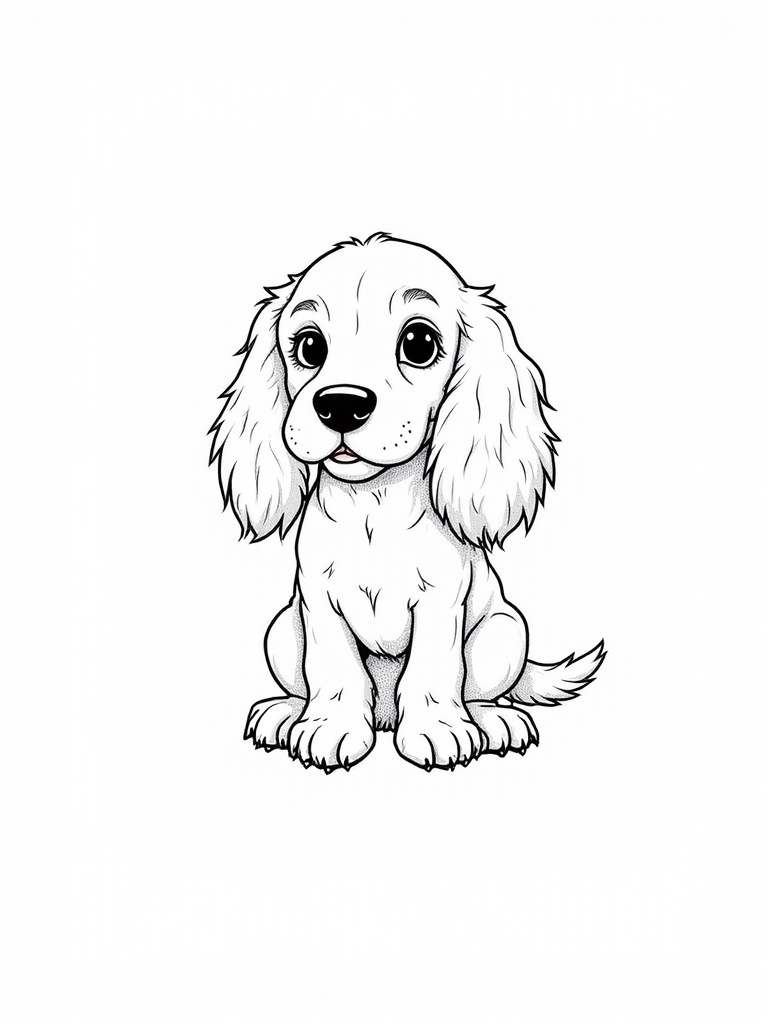 elegant spaniel with ears