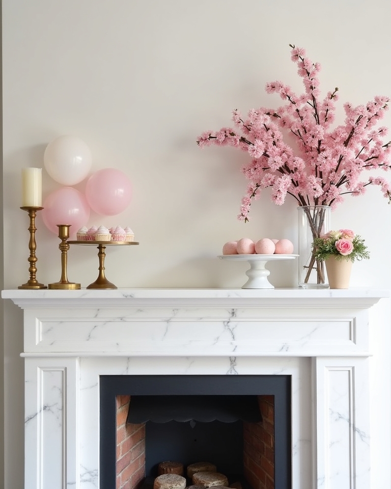 elegant spring mantle decor ideas