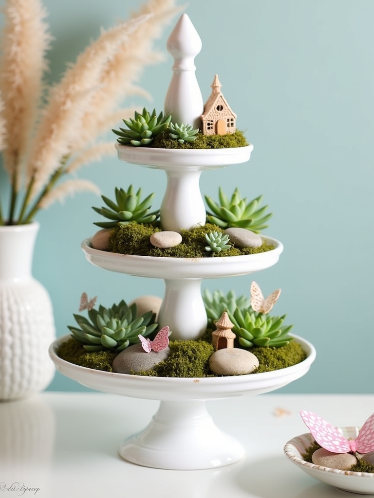 enchanting miniature floral landscape