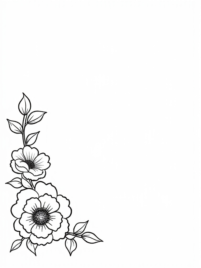 floral border design motif