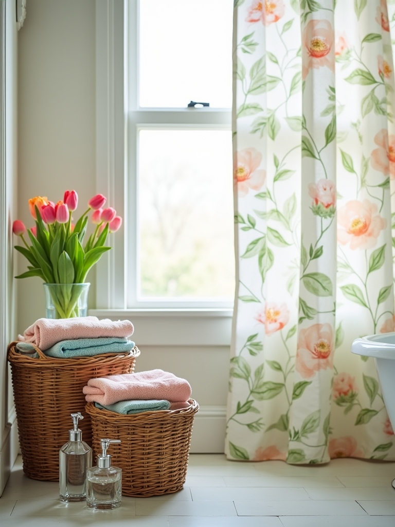 floral fresh serene bathroom accessories