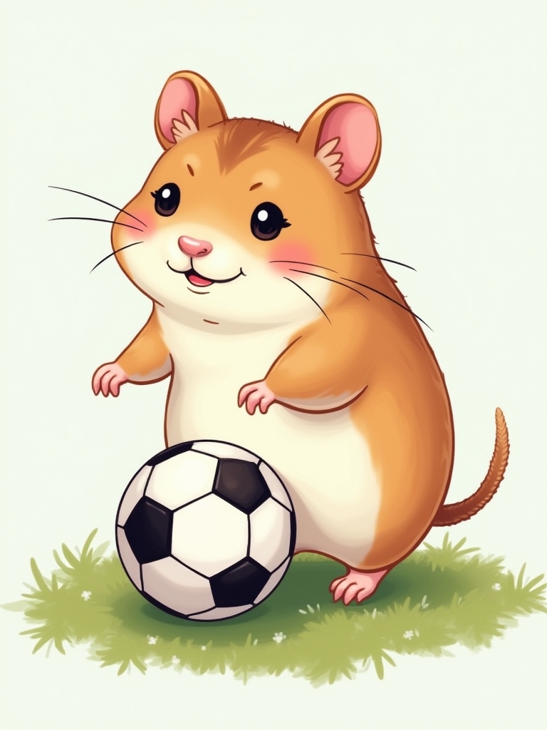 hamster competes in soccer match