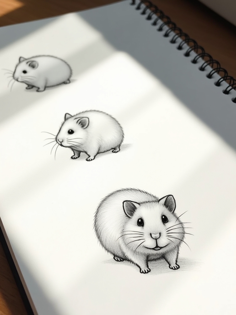 hamster drawing guide for children