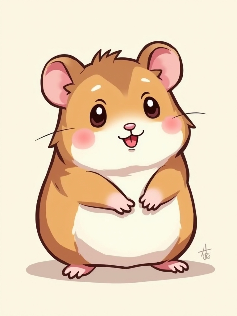 hamster drawn artistic masterpiece