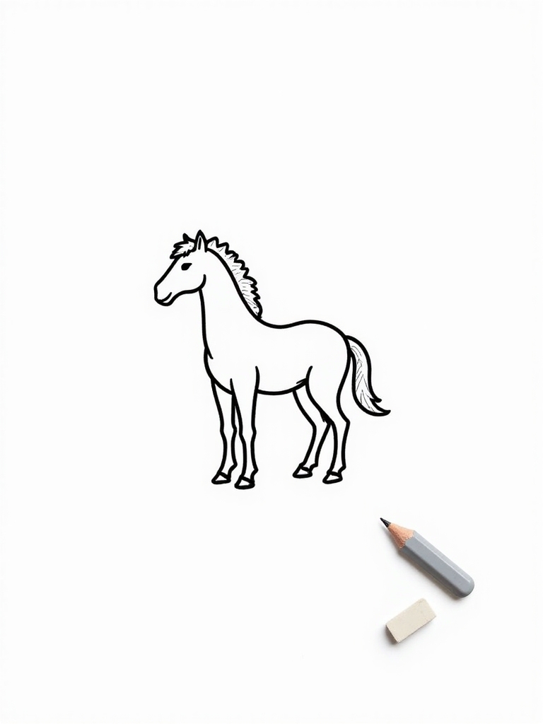 horse drawing supplies needed