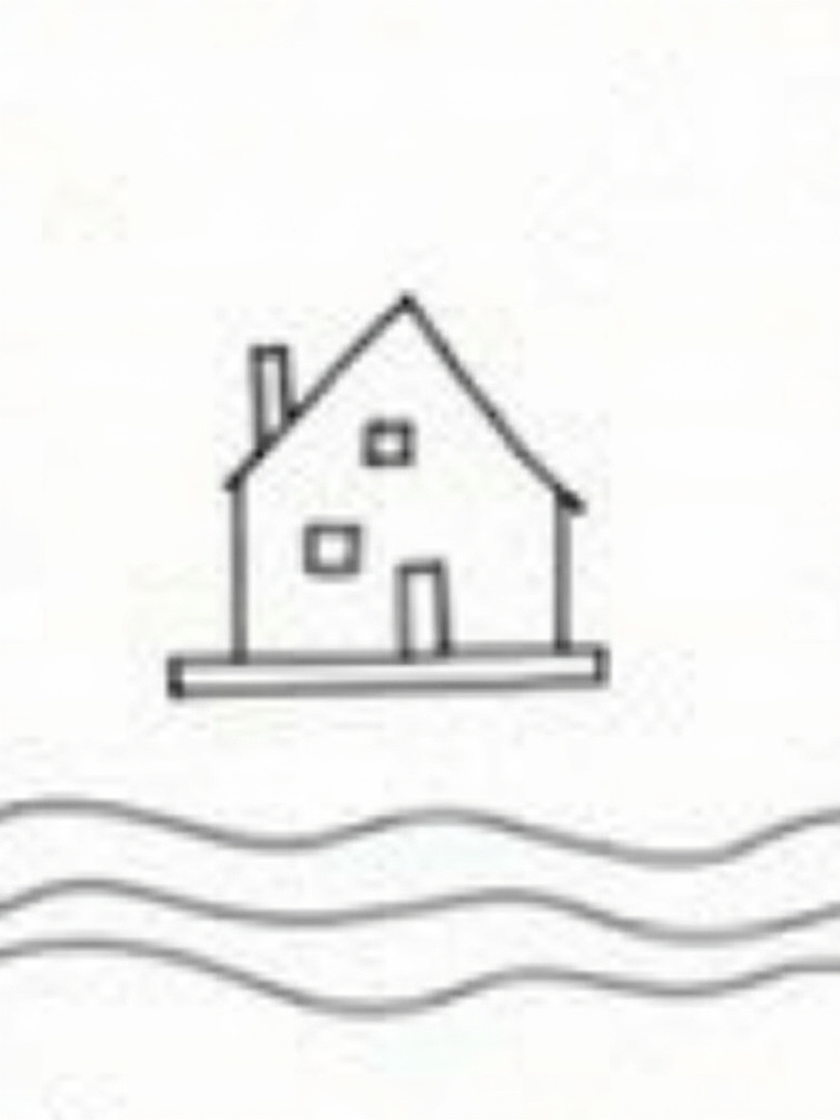 house on floating water