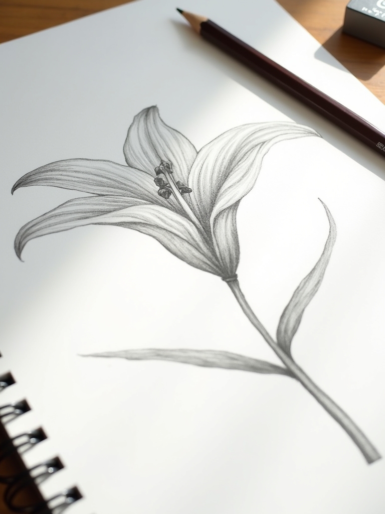 lily flower drawing ideas