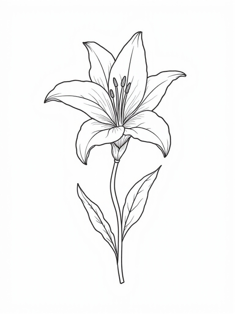 lily flower drawing ideas