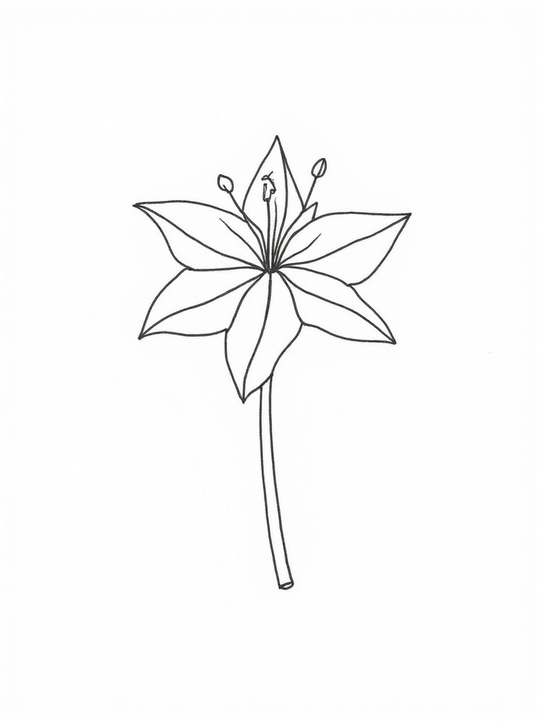 lily flower geometric design