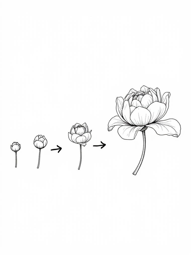 peony bud growth phases