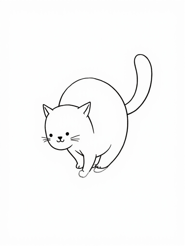 playful cat drawing poses