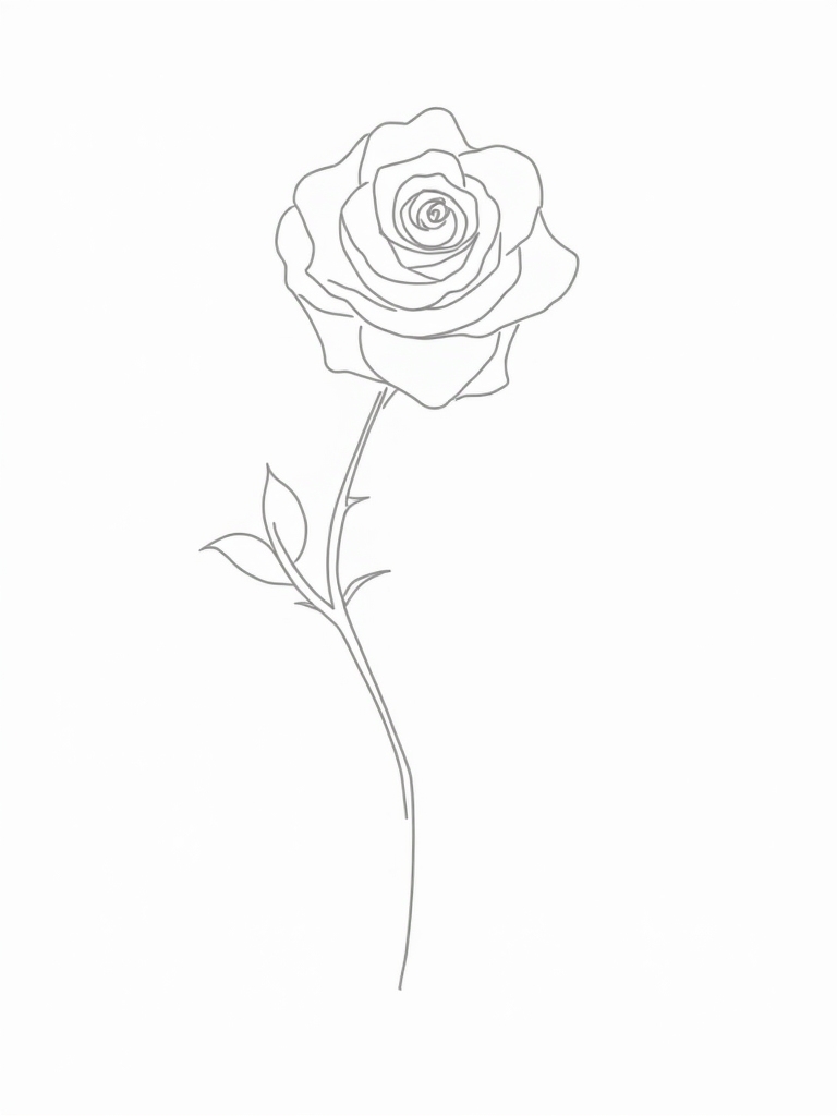 rose sketches digitalizing art