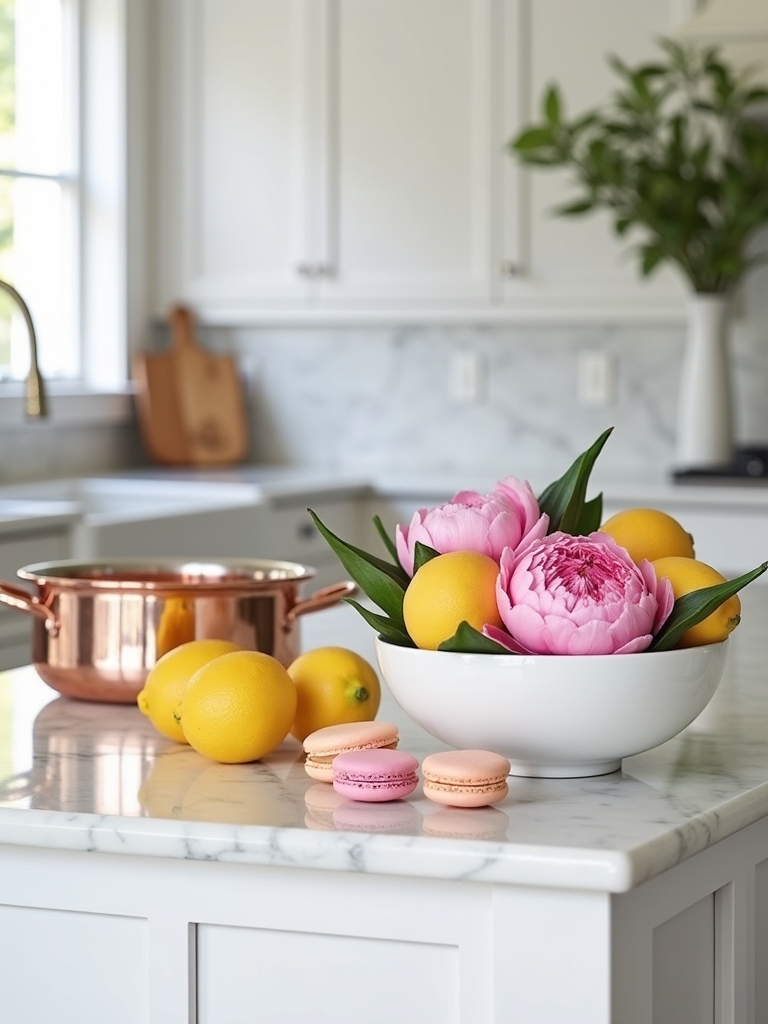 seasonal kitchen counter styling