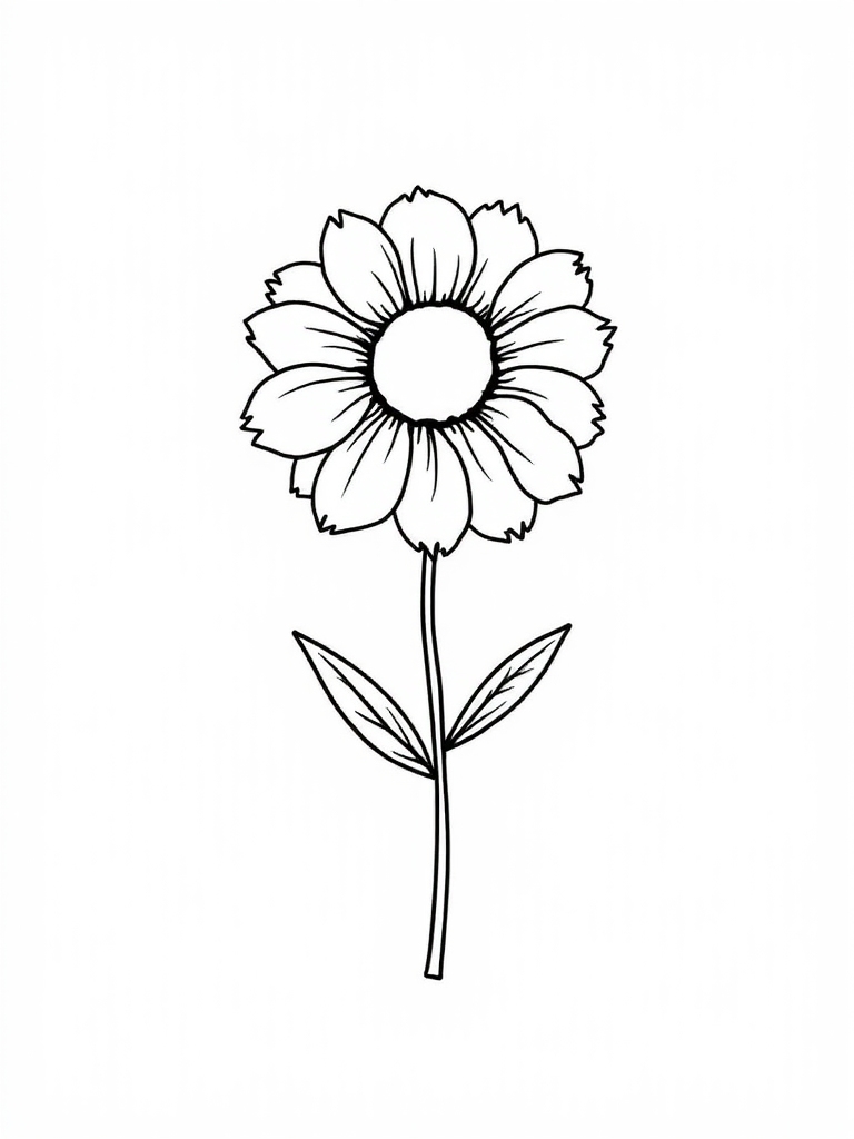 simple floral outline art