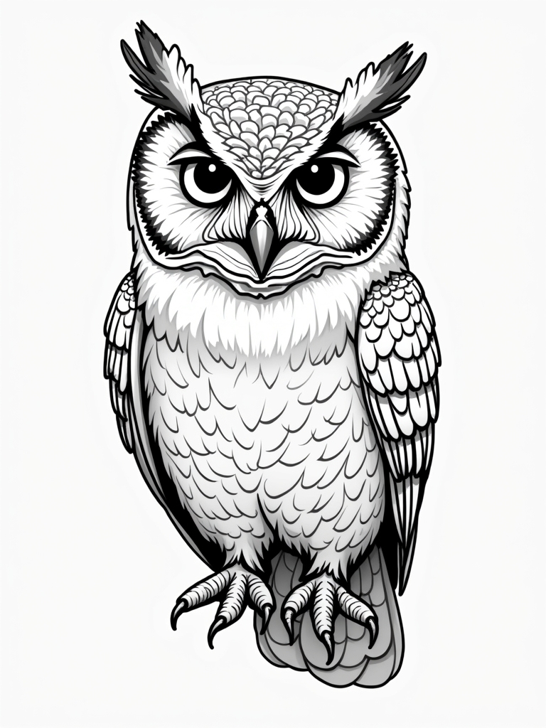 simple geometric owl illustration