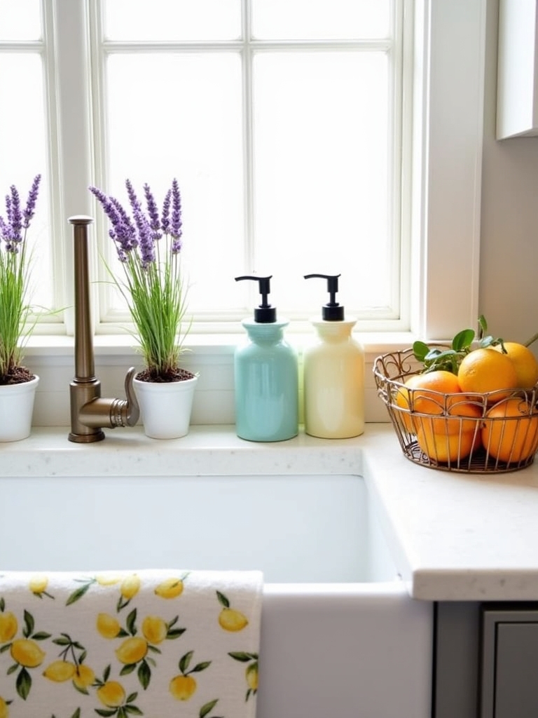 sink decorations and practical accents