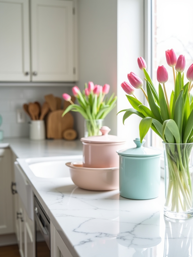 tidy kitchen counter upkeep