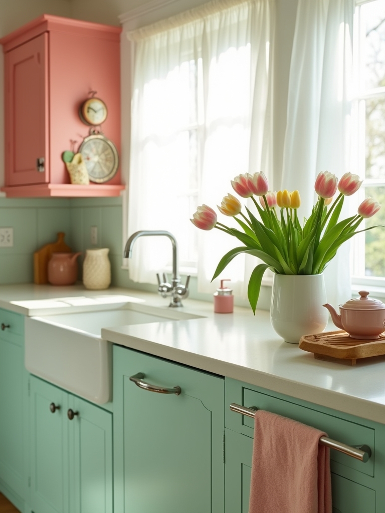 vibrant spring kitchen color updates