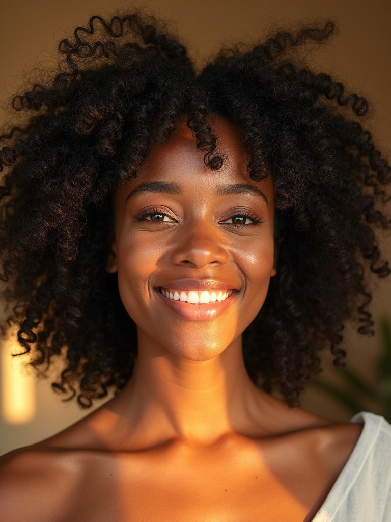 effortless natural curly hairstyle