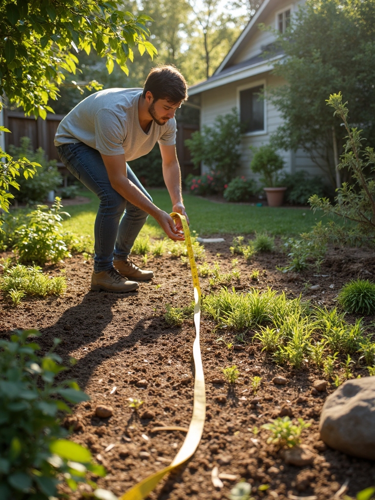assess space sunlight patterns garden placement