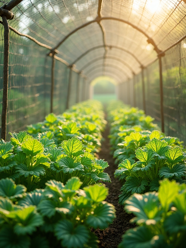 fabric mesh shields vulnerable plants