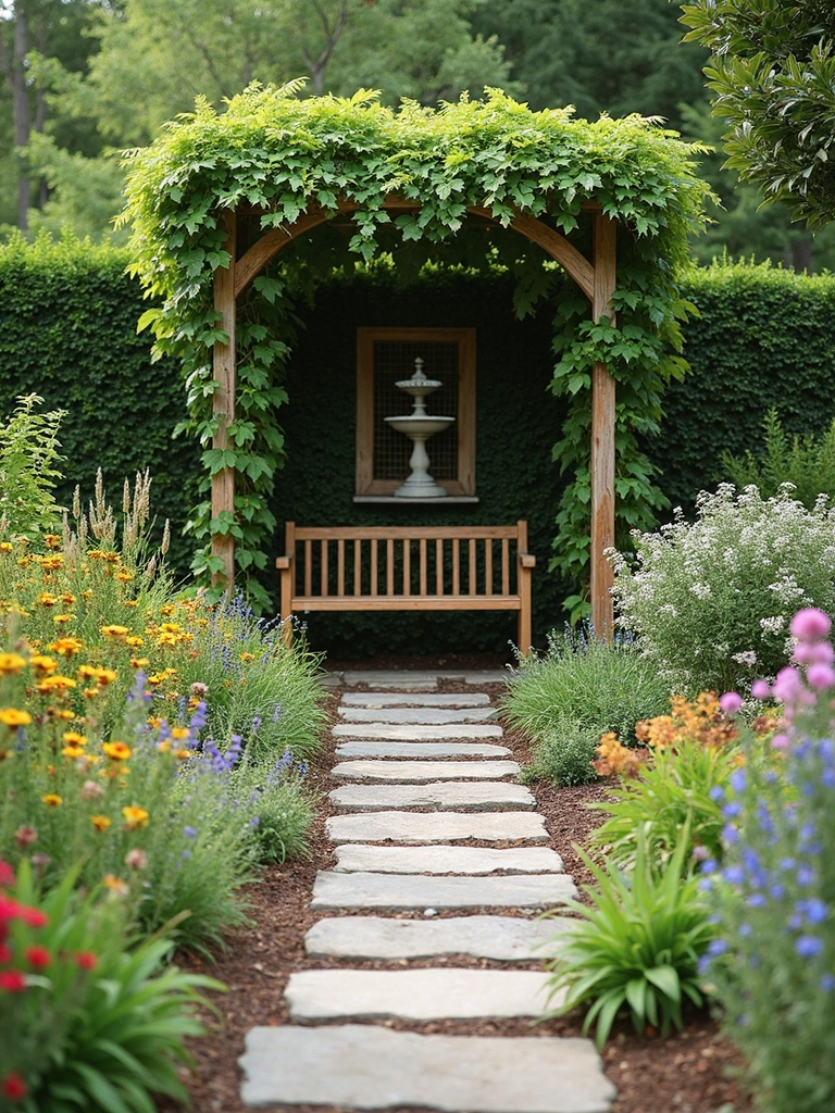 layered focal evergreen depth
