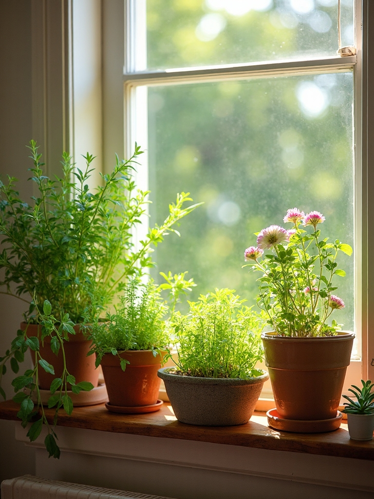 miniature produce section on windowsill