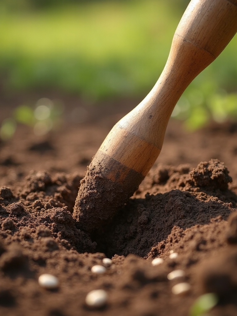 perfectly sized seed planting with depth