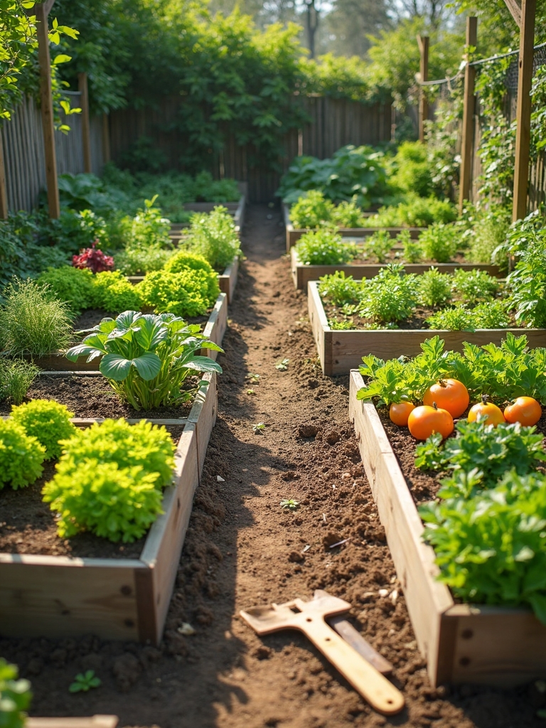 simple raised grid vegetable garden
