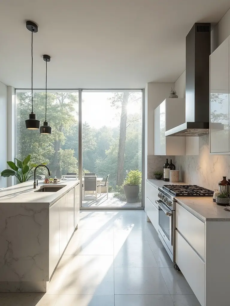 abundant natural light expansive kitchen space