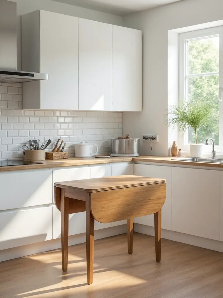 adaptable space saving dining table solution