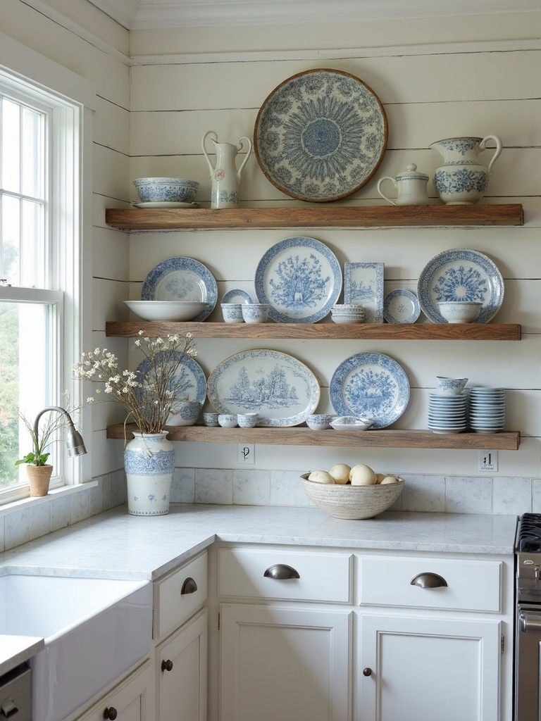 authentic farmhouse kitchen storage display
