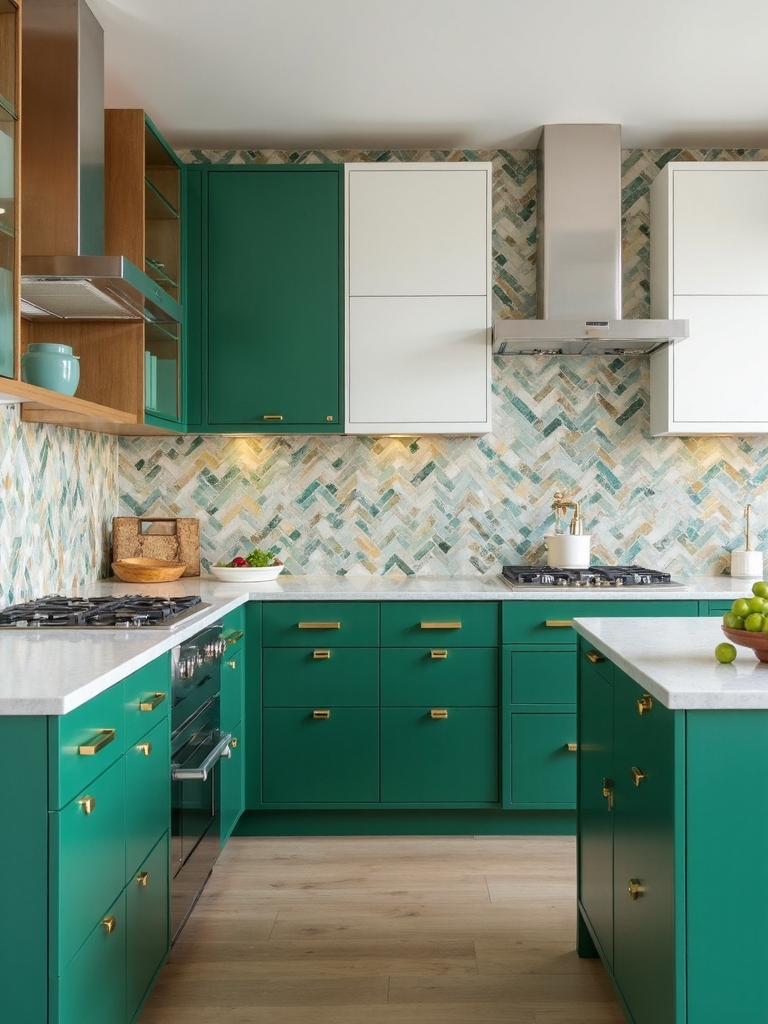 bold modern kitchen colors