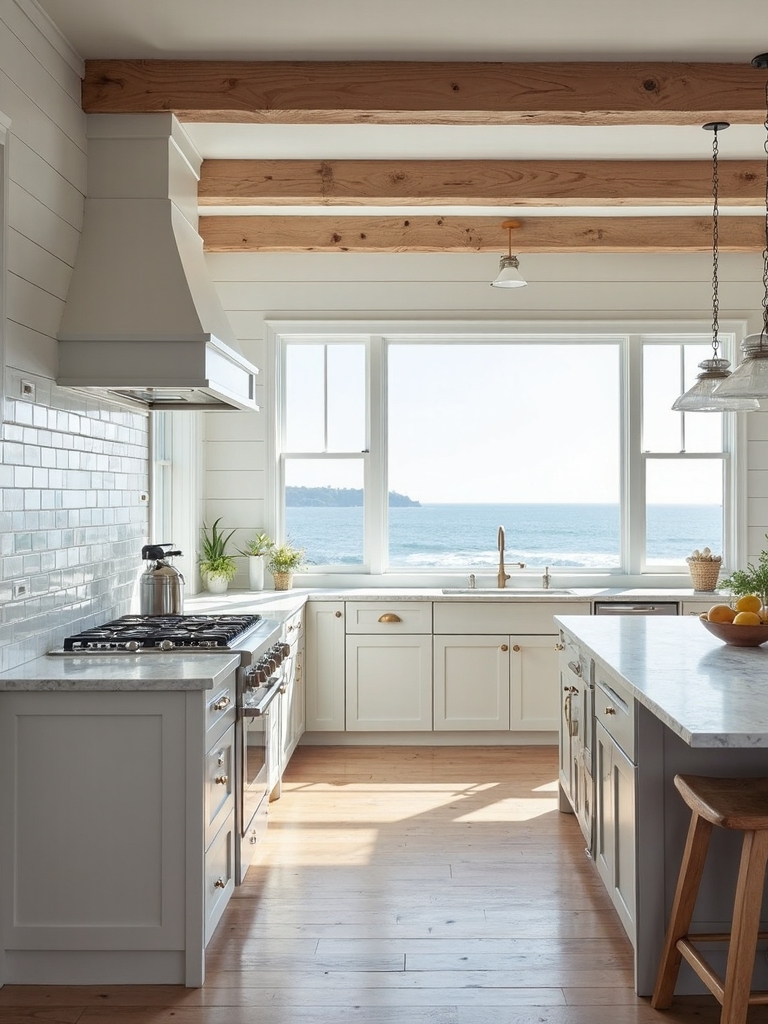 breezy coastal farmhouse kitchen charm