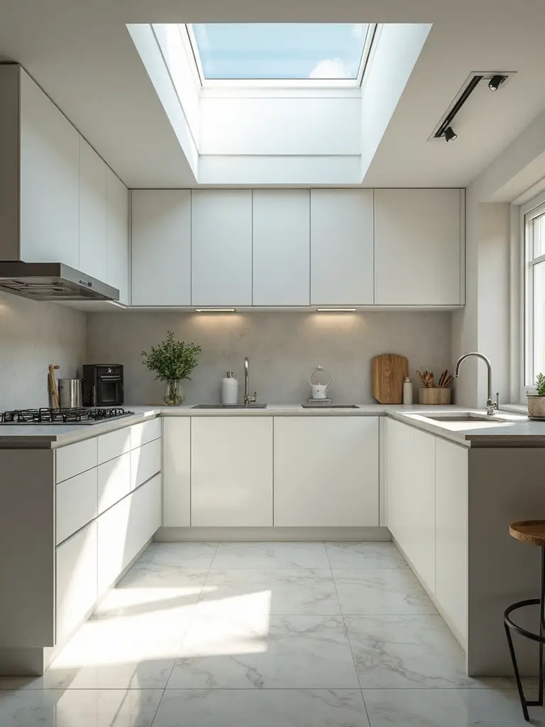 brighten dark spaces with skylights
