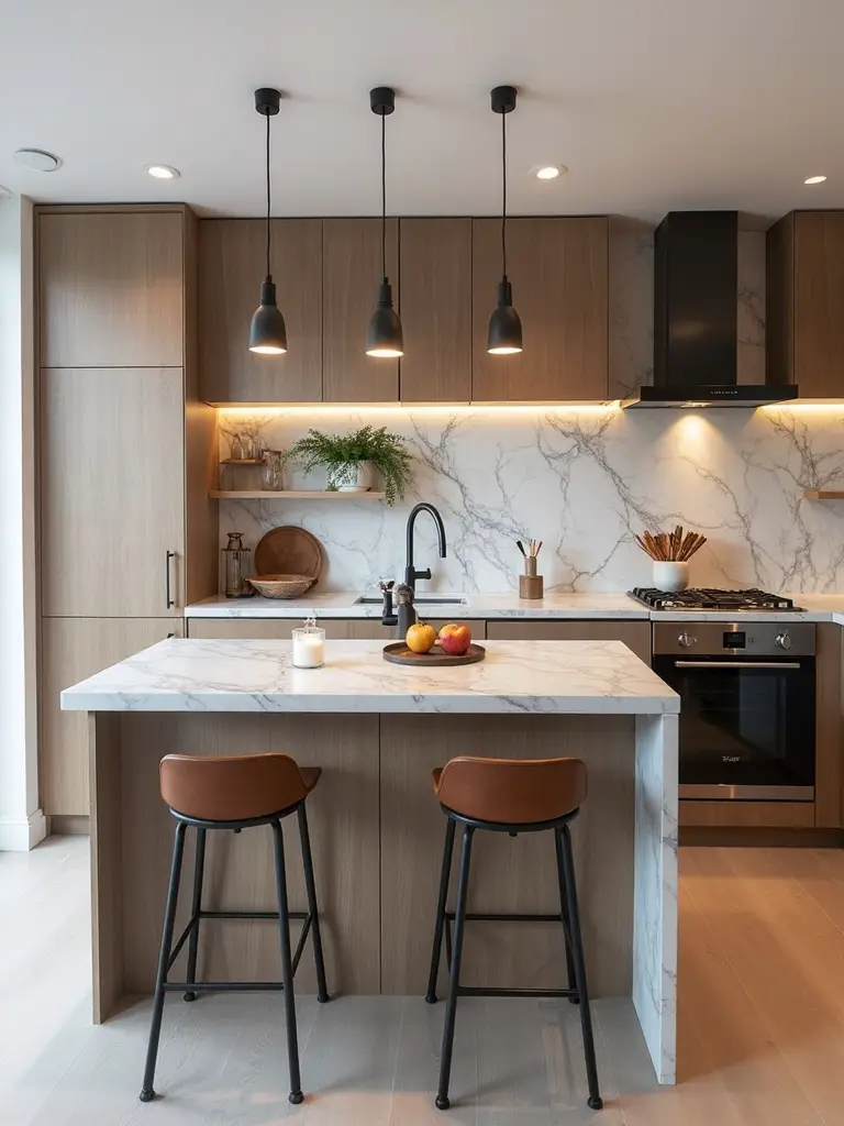 compact kitchen bar enhances multifunctionality