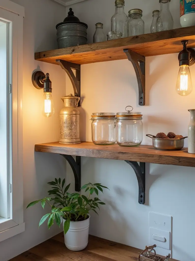 compact lighting with rustic charm