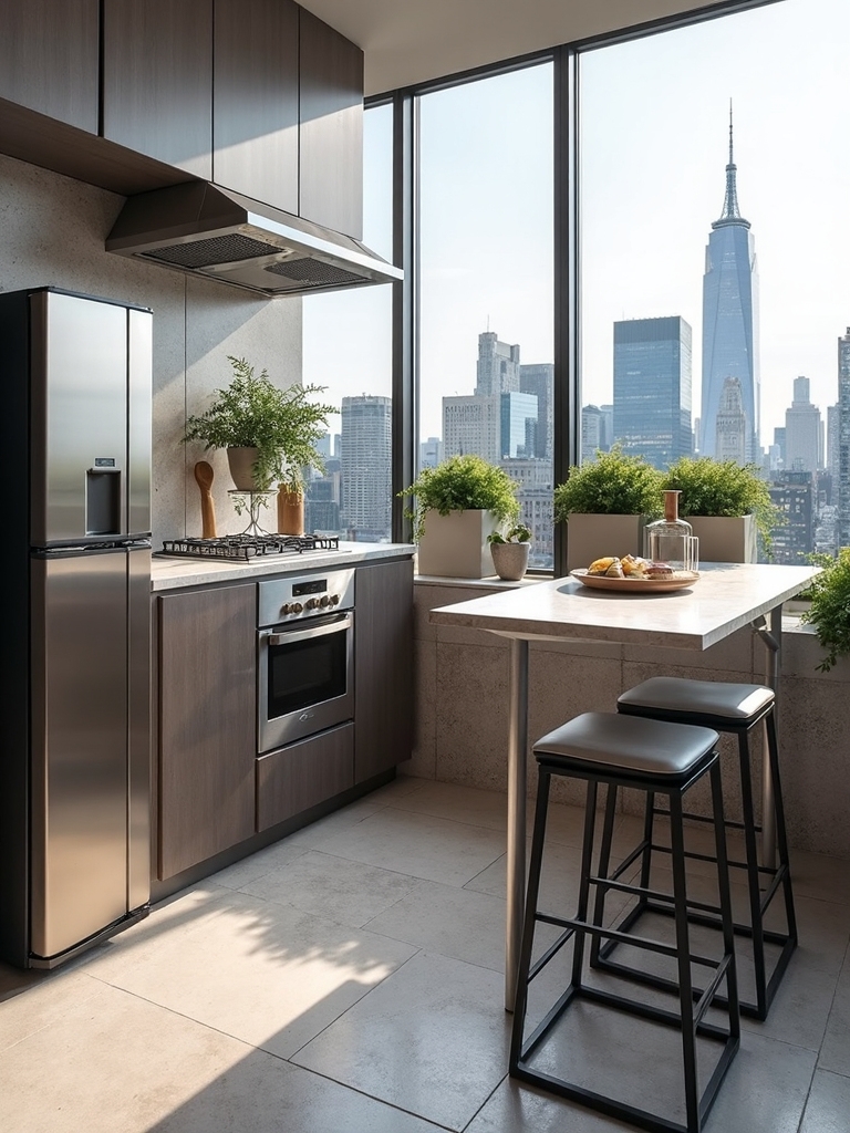 compact rooftop luxury kitchenette