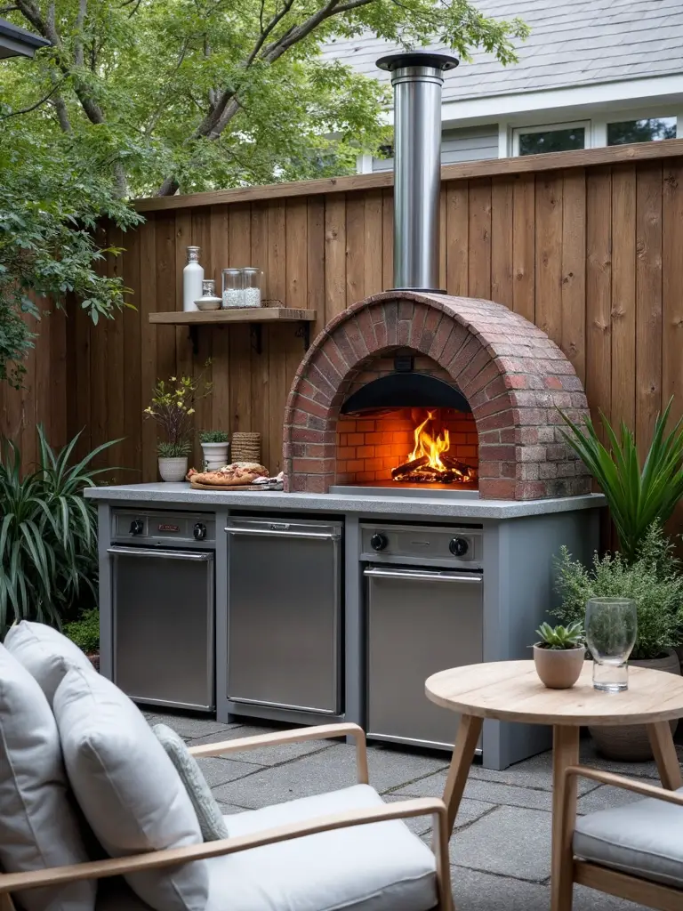 compact urban outdoor pizza kitchen