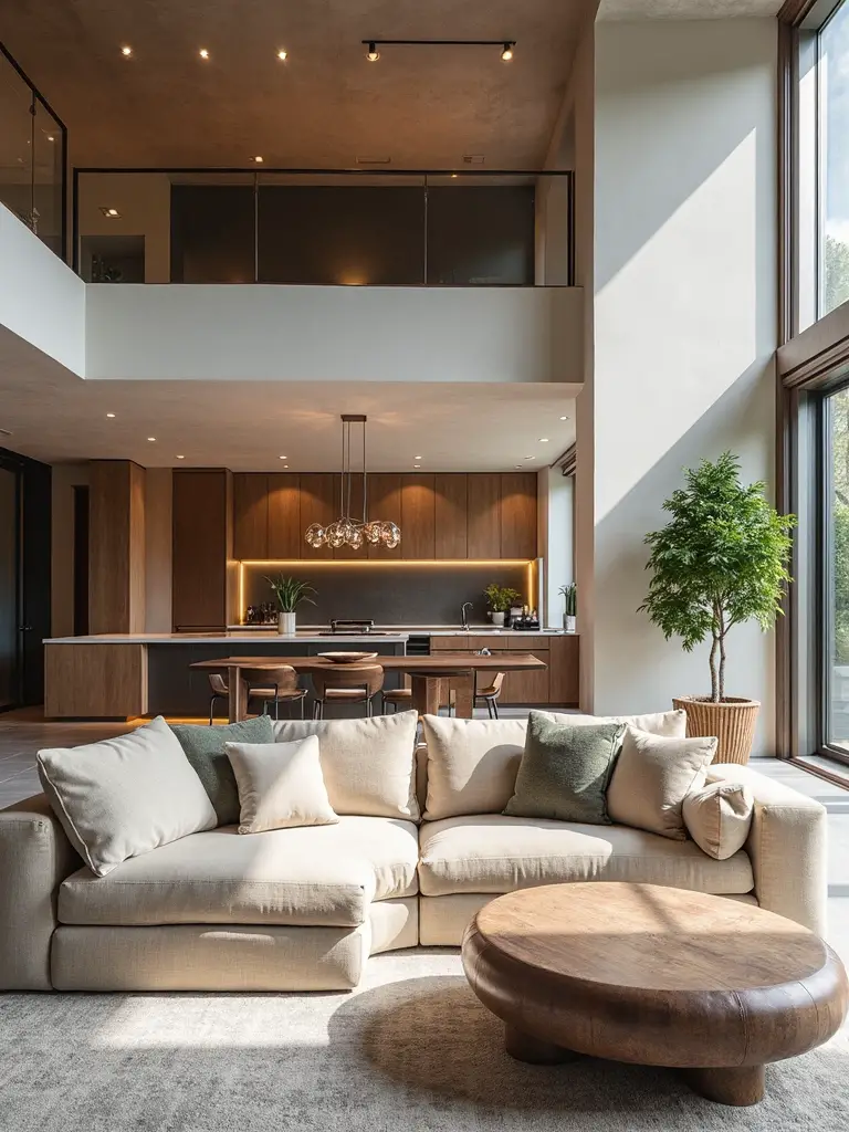 cozy retro sunken living defined