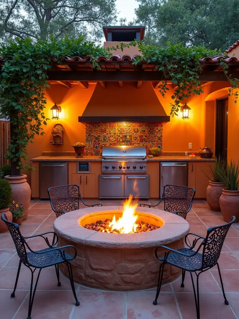 cozy year round entertaining fire pit areas